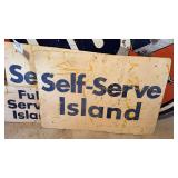 (4) Pump Self Service Signs