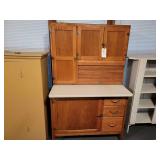 Hoosier Style Oak Kitchen Cabinet
