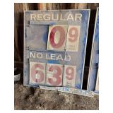 Single Sided Gas Price Sign