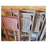 (6) Wooden Folding Chairs