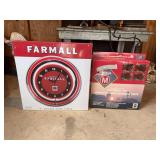 Farmall clock and tractor sting lights.