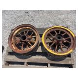 (2) John Deere Cut Off Wheels