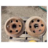 (2) John Deere Cast Wheels