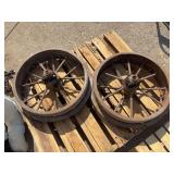 (2) John Deere 24” Steel Wheels