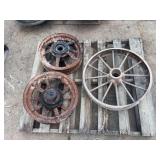 (1) John Deere Wheel and (2) Flat Spoke Cutoff Wheels