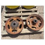 (2) John Deere Model H Front Wheels