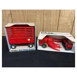 (2) 1/16 Case-IH Forage Harvester + Bale Throw Wagon NIB Ertl