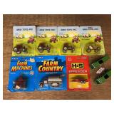 (9) 1/64 Tractors, Trucks, Implements