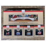 (5) Train Display Stand + Ornaments NIB Hallmark