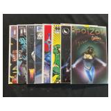 London Night Studios Independent Comic Book Lot of 8 Featuring Poizon, Torture, and Tommi Gunn Signed with COAs