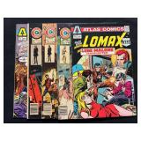 Atlas and Charlton Comics Group Lot of 5 Issues including Lomax, Space: 1999, Beyond the Grave, and Kid Cody Gunfighter