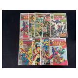 Marvel Comics Group Assorted Lot of 8 Issues Including Power Man, Iron Fist, The Invaders, and Master of Kung Fu
