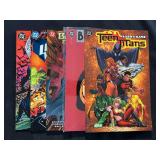 DC Comics Graphic Novel Lot Featuring Batman, Superman, and Teen Titans - 5 Softcover Volumes