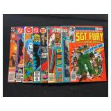 DC and Marvel Comic Books Assortment - Lot of 8 Issues including Batman, Wonder Woman, Justice League of America, and Sgt. Fury