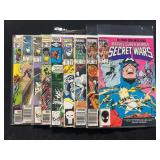 Marvel Comics Lot of 9 Mixed Issues Featuring The Incredible Hulk, Moon Knight, Secret Wars, Power Man and Iron Fist, and Doctor Strange (1977-1989)