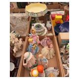 Large Assortment of Ceramic Figurines, Decorative Plates, and Collectible Pottery