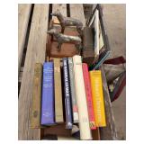 Assorted Book Collection with Metal Greyhound Dog Bookends