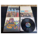 Collection of The Beatles Vinyl LP Records Including Meet The Beatles and Yellow Submarine