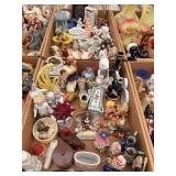 Mixed Lot of Ceramic and Porcelain Figurines, Souvenirs, and Small Collectibles