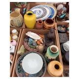 Asian Ceramic and Porcelain Decorative Arts Collection Including Vases, Plates, and Figurines