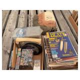 Mixed Media Lot including US Medical Canvas Bag, C.A.C. Memorabilia, Magazines, DVDs, and Music