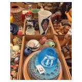 Large Collection of Ceramic and Glass Decorative Tableware, Vases, and Plates