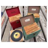 Amfile Platter-Pak 45 RPM Vinyl Record Carrying Cases with Records