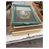 Framed Art Prints and Coastal Shadow Box Diorama Lot