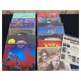 Lot of Rock and Pop Vinyl LP Records and Giant Poster