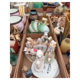 Assorted Collection of Ceramic Figurines and Porcelain Decor Items