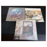 Led Zeppelin Vinyl Record Lot including Houses of the Holy, Untitled Fourth Album Deluxe 2-LP Set, and Rock Sagas The Chris Tetley Interviews