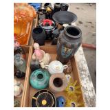 Assorted Collection of Art Pottery, Ceramics, and Glassware