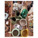 Assorted Ceramic and Glass Collectible Lot including Haeger, Nelson McCoy, and Wheelock
