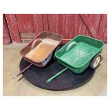 (2) John Deere + Case-IH Pedal Trailers Ertl