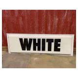 White Plastic Skin Sign
