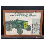 Oliver Super 55 Tractor Poster Framed