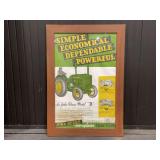 John Deere D Tractor Poster Framed