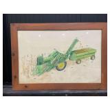 John Deere 237 Corn Picker Framed Printers Proof