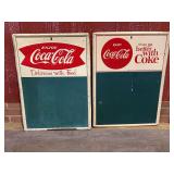 (2) Coca-Cola SST Chalkboard Signs