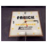 Caterpillar Fabick Service Lighted Clock