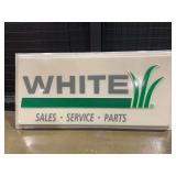 White Sales Service Parts Plastic Skin Sign