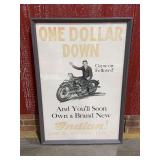 Indian Motorcycles “One Dollar Down” Poster