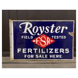 Royster Fertilizers Porcelain Flange Sign