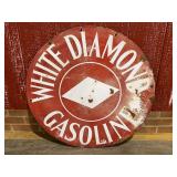 White Diamond Gasoline DSP Sign