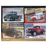 (4) 1/25 Chevy Truck Model Kits
