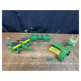 (3) 1/16 John Deere Corn Planters + Baler Ertl