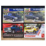 (4) 1/25 Truck Model Kits NIB