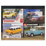 (4) 1/25 Truck Model Kits