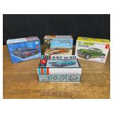 (4) 1/25 General Motors Car Model Kits NIB