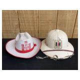 (2) IH Cowboy Hat + Pith Helmet